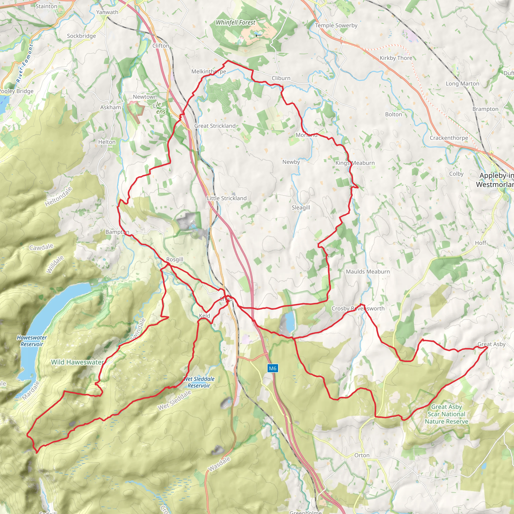 Shap Knot Trail mobile static map