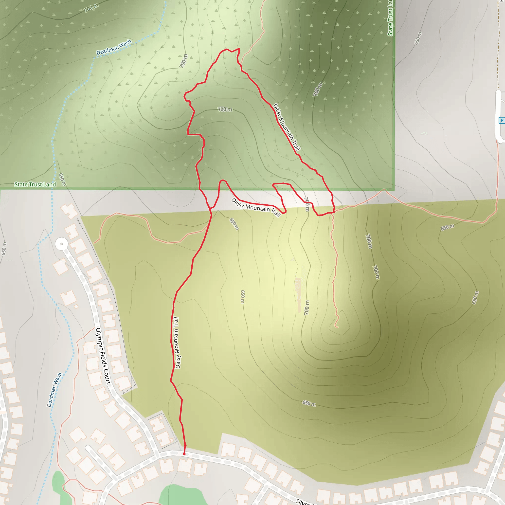 Daisy Mountain Short Loop Trail mobile static map