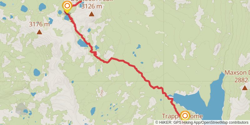 Cliff Lake, Rock Lake and Little Lake via Dinkey Lakes Trail stage 2 Map