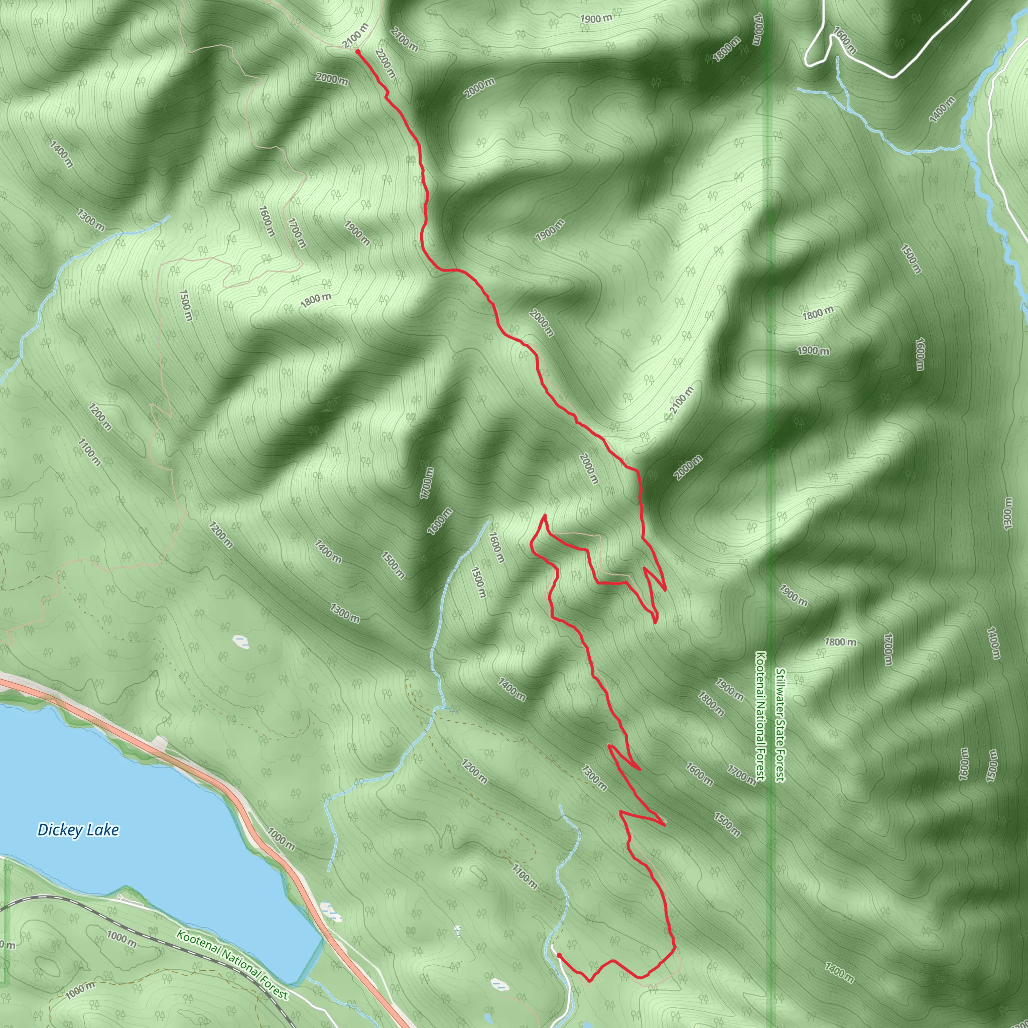 Patrick Ridge Trail mobile static map