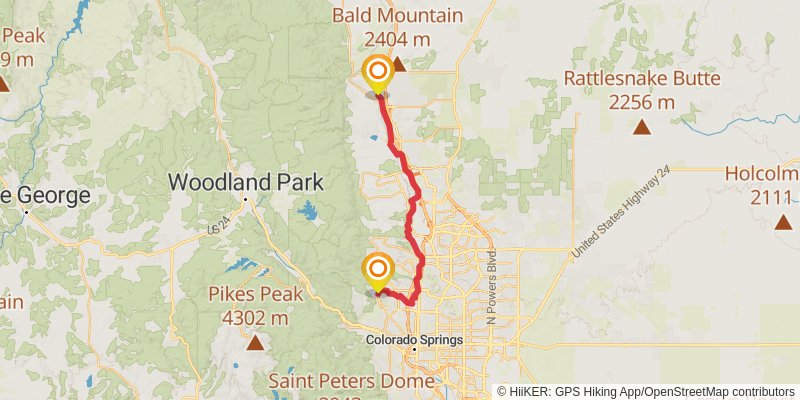 American Discovery Trail - South stage 80 Map