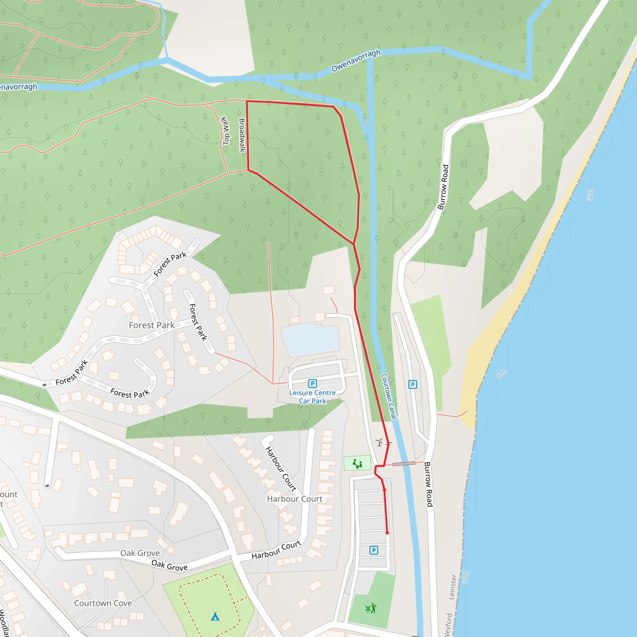 Courtown Woods Trails - Canal Walk mobile static map