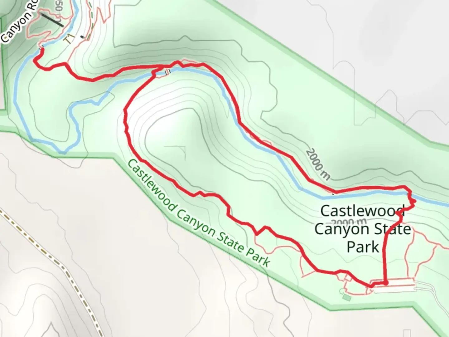 An image depicting the trail Cherry Creek - Inner Canyon Loop Trail and its surrounding area.