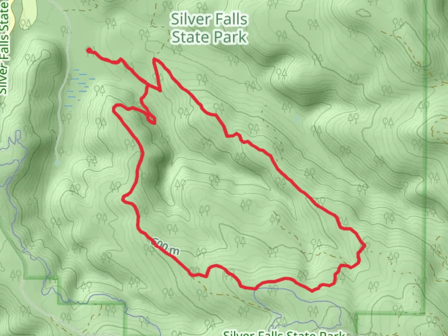 An image depicting the trail Howard Creek and Buck Mountain Loop and its surrounding area.