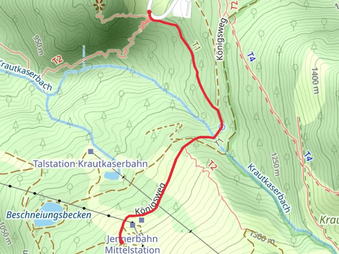 An image depicting the trail Halbzeit Walk and its surrounding area.
