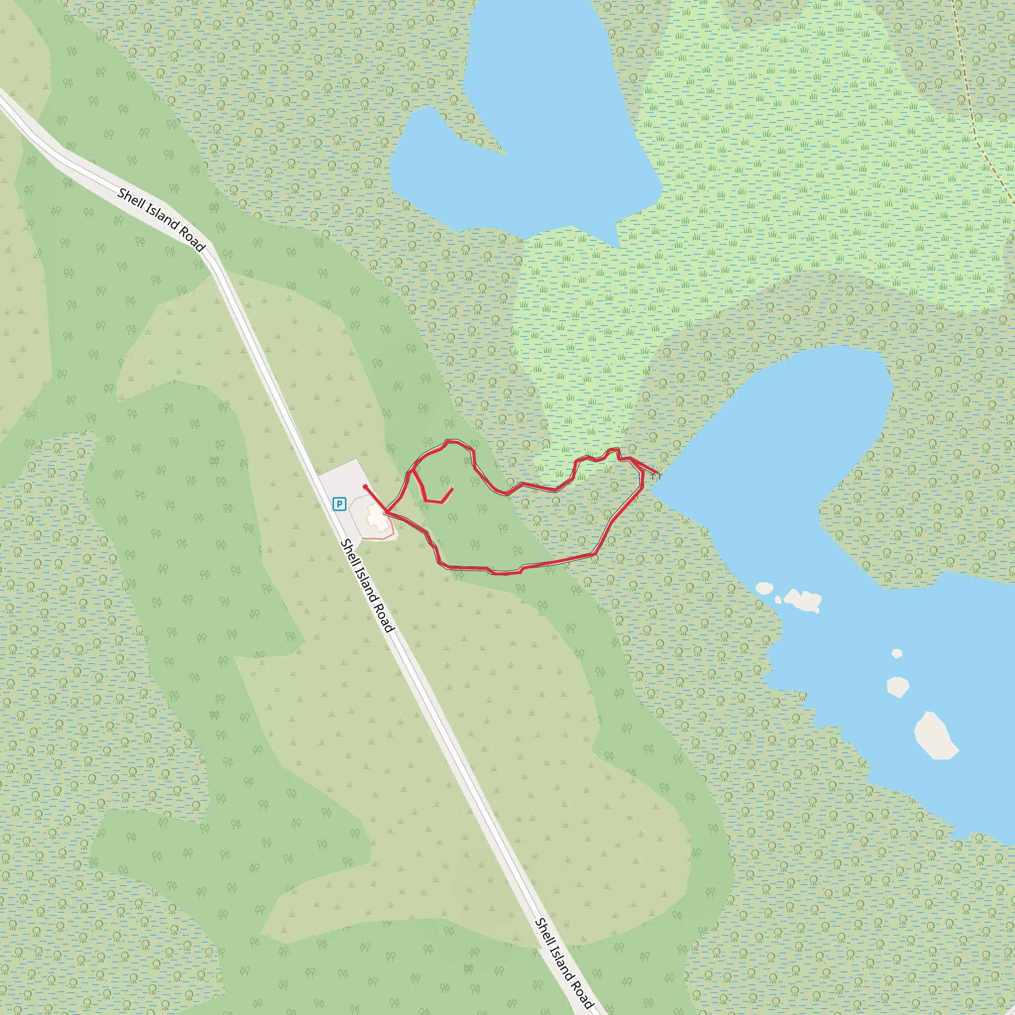 Shell Island Loop mobile static map