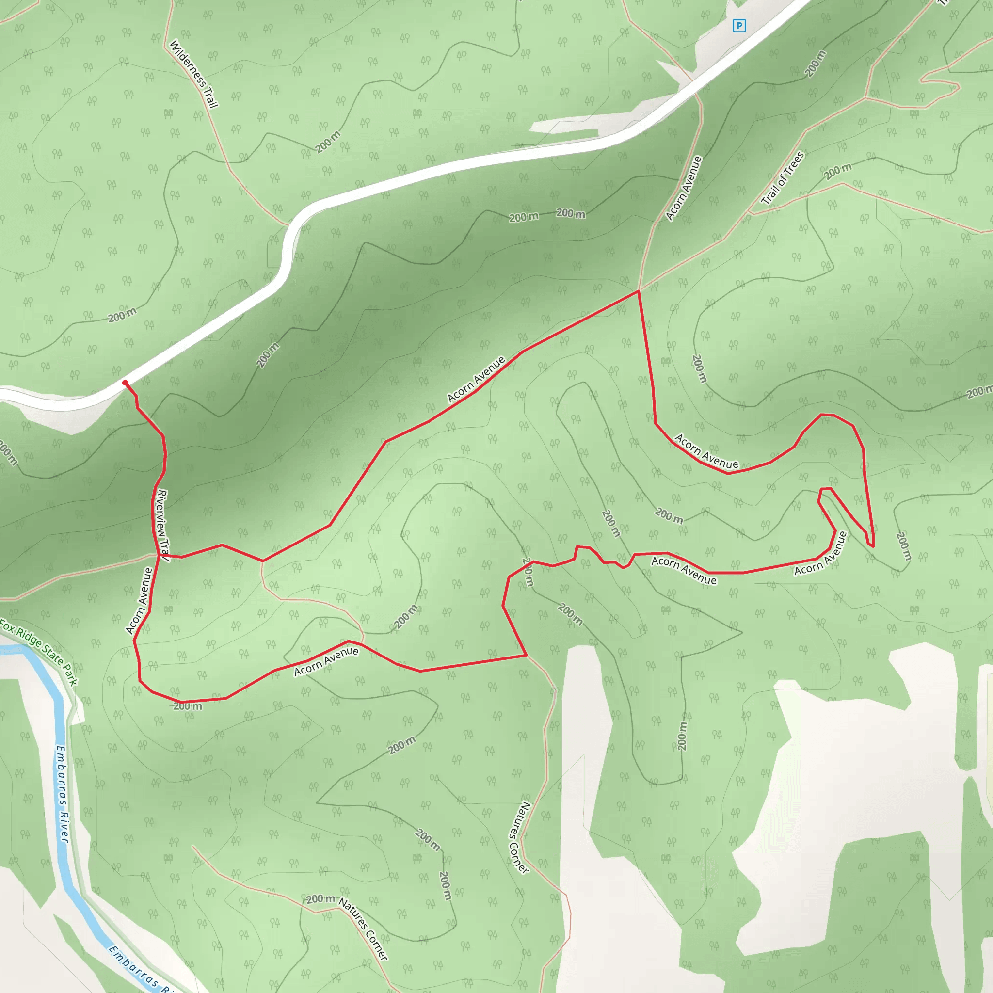 Acorn Avenue Loop mobile static map