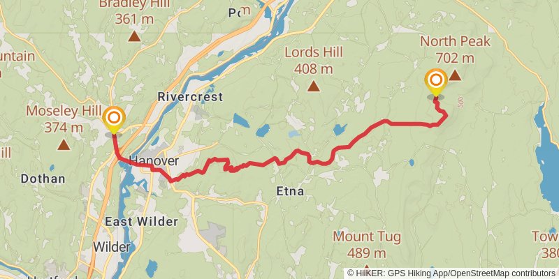 Appalachian Trail stage 171 Map