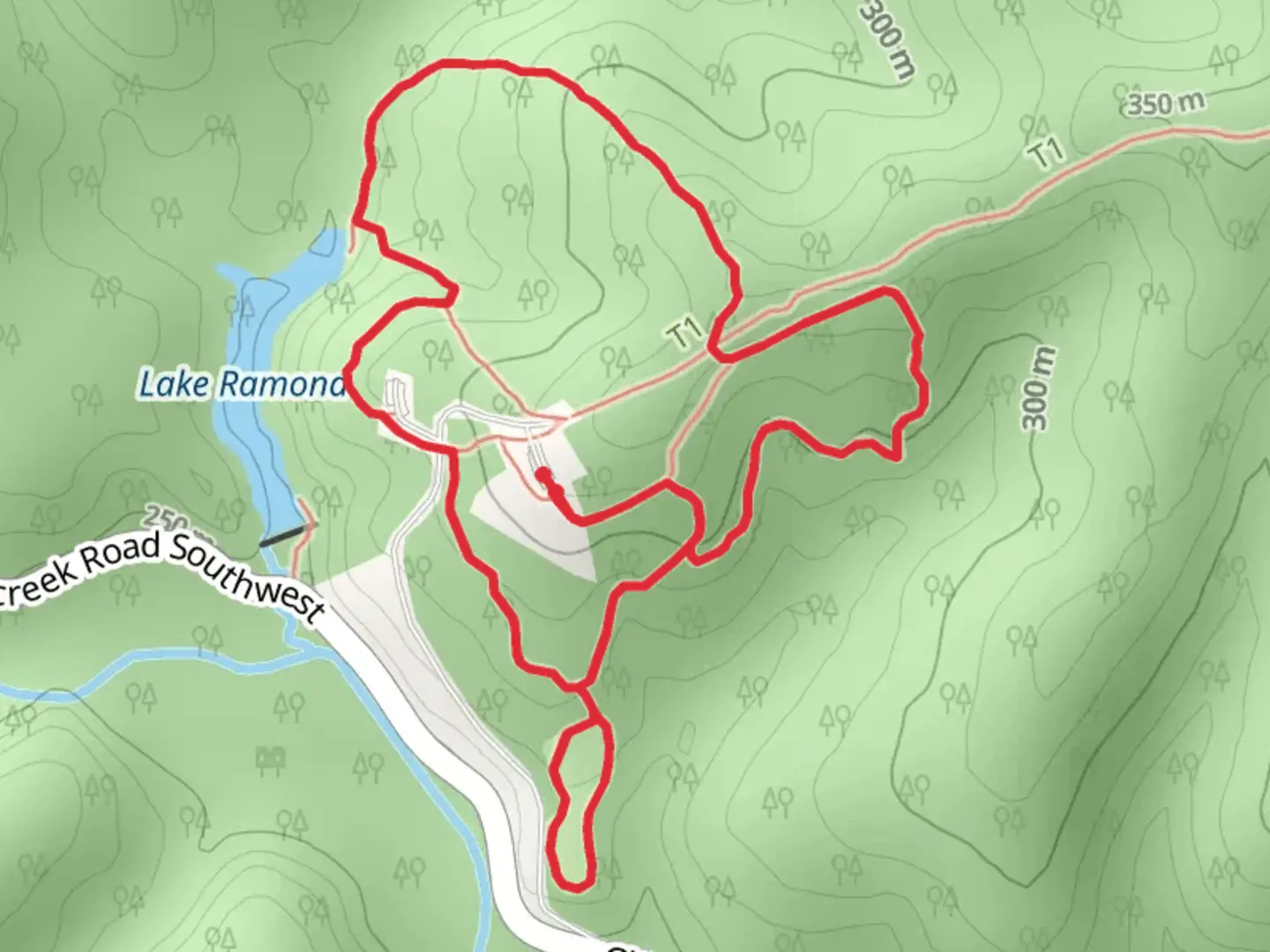 An image depicting the trail Prairie Warbler, Lake and Good Prairie Loop Trail and its surrounding area.