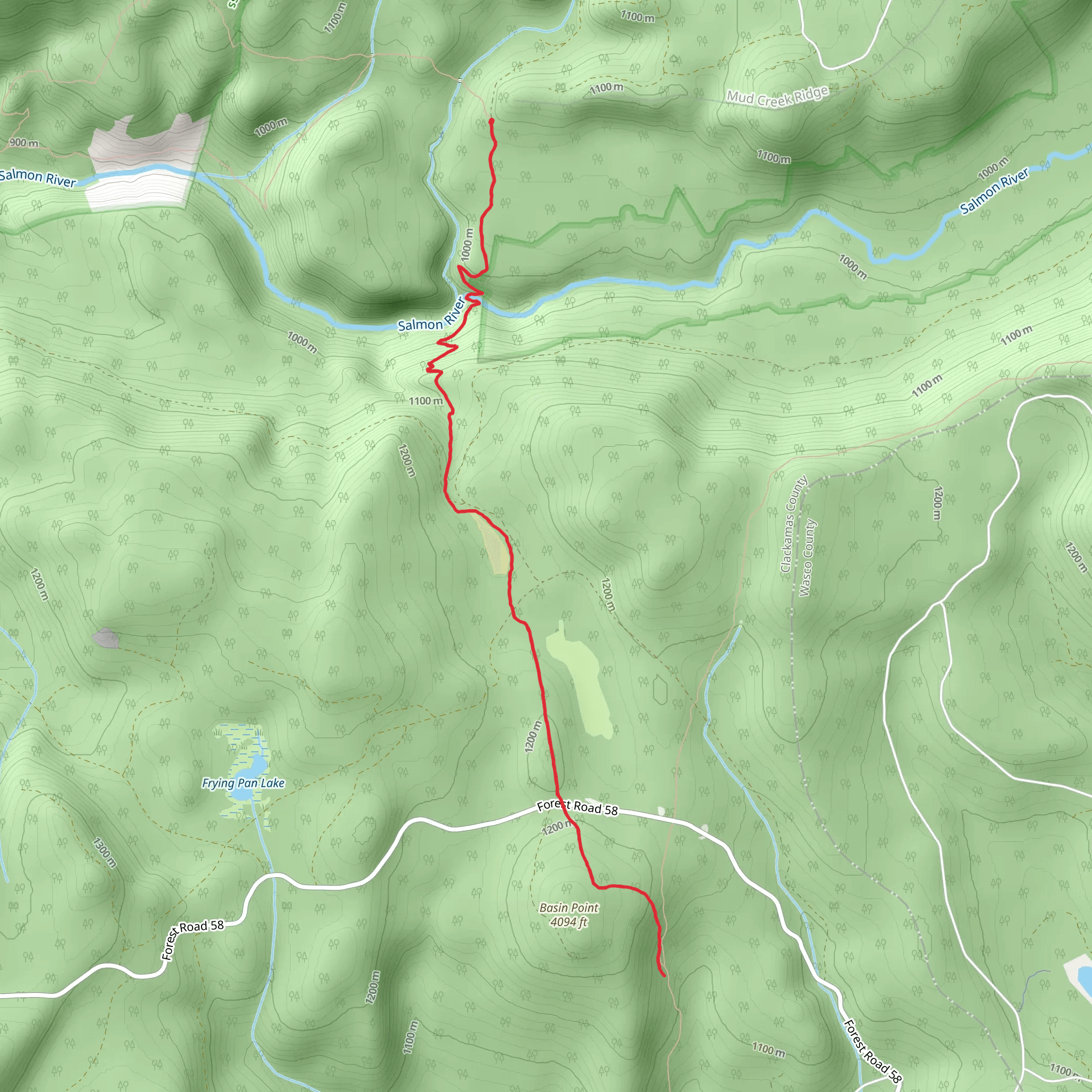 Jackpot Meadows Trail mobile static map