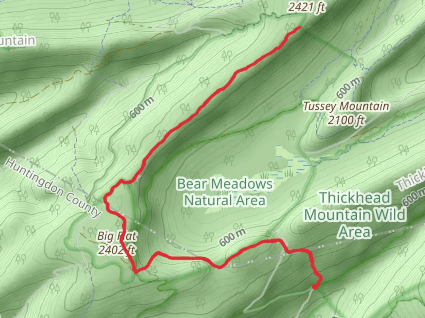 An image depicting the trail Mid-State Trail and its surrounding area.