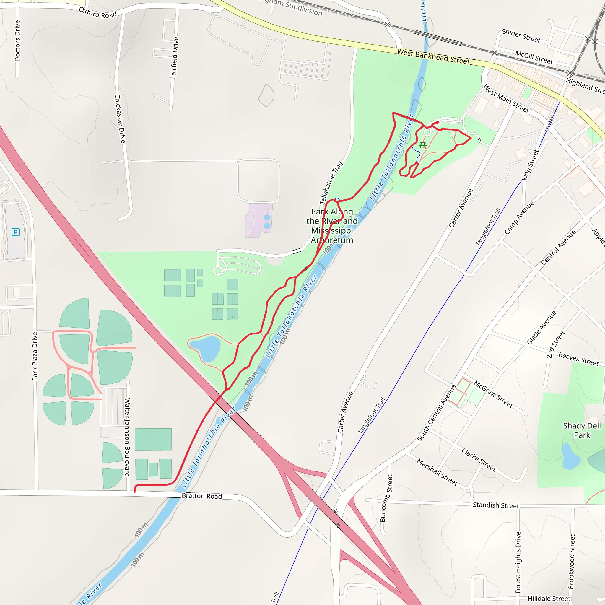 Little Tallahatchie River Walk mobile static map
