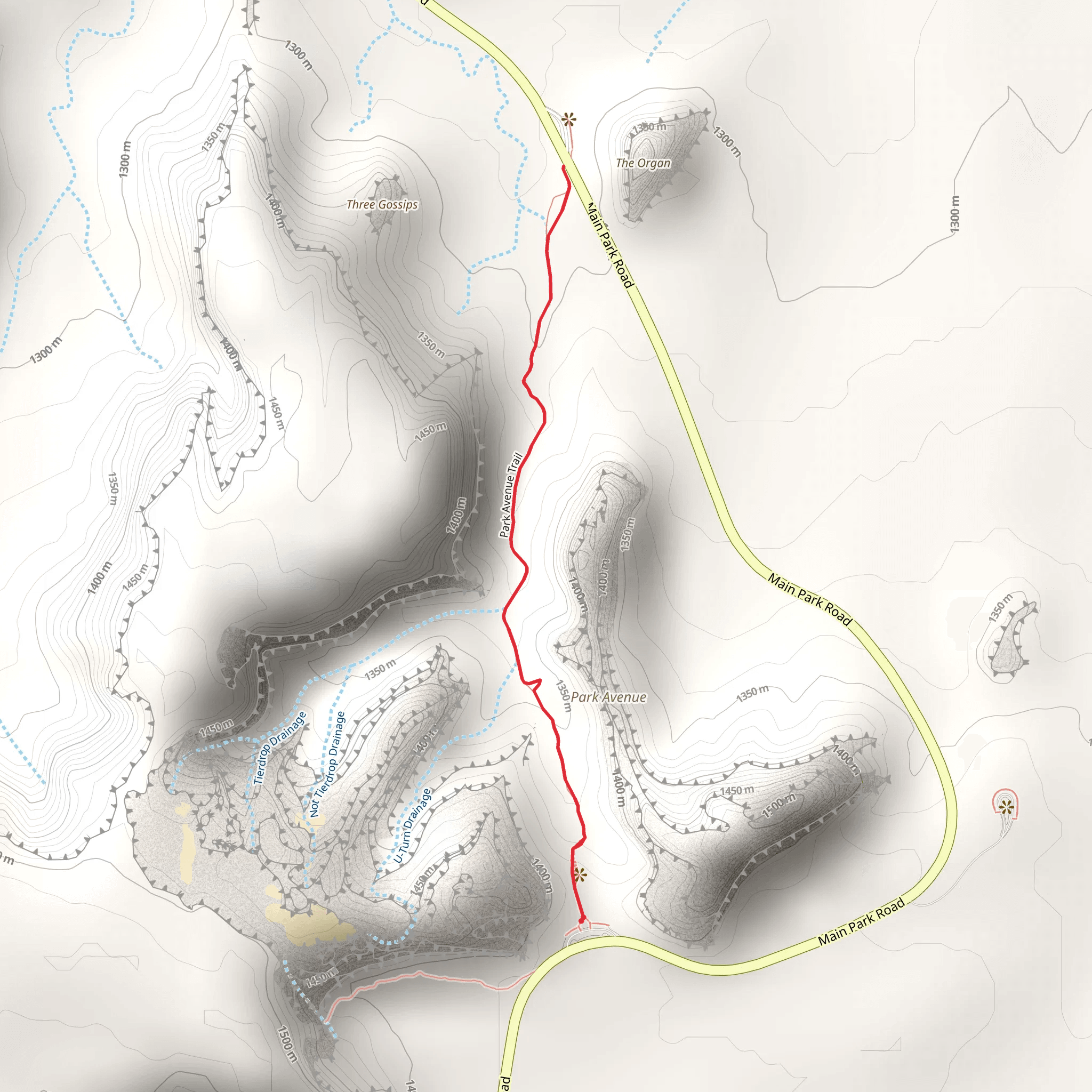Park Avenue Trail mobile static map