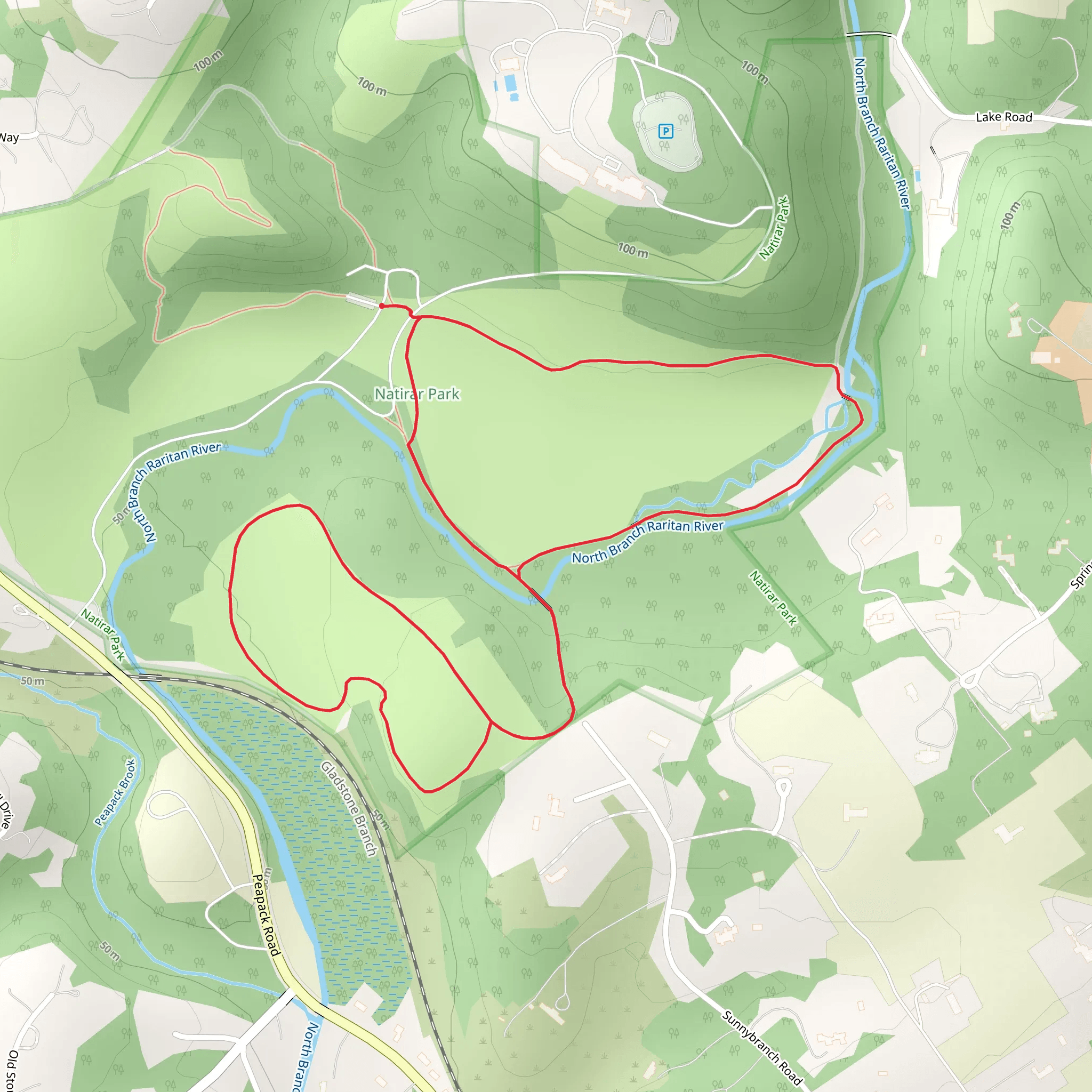 North Branch Raritan River Loop mobile static map