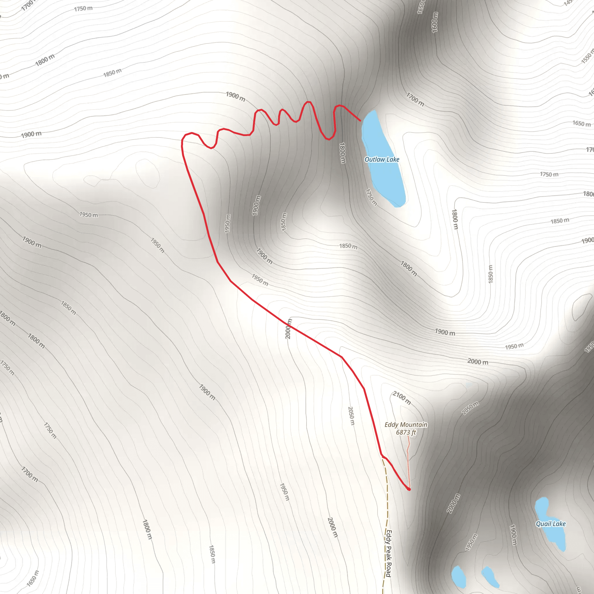 Outlaw Lake Trail mobile static map