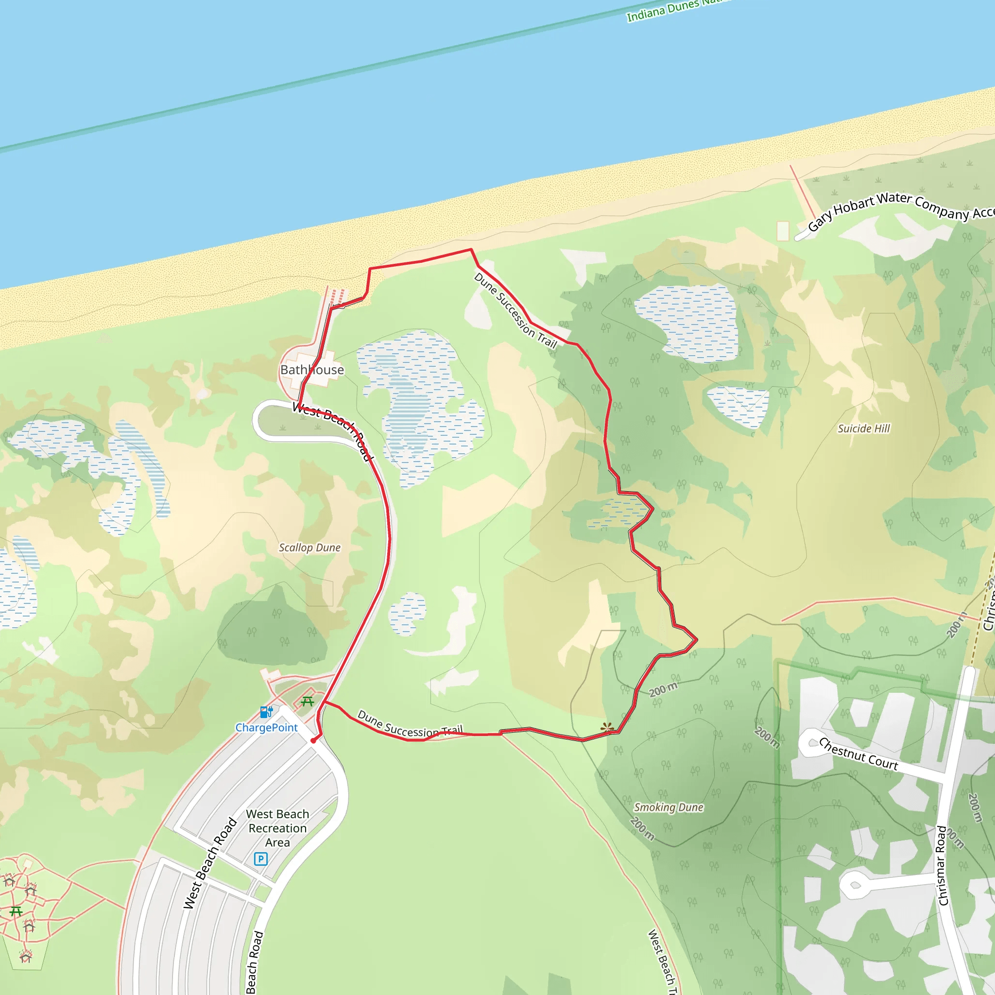 Dune Succession Loop Trail mobile static map