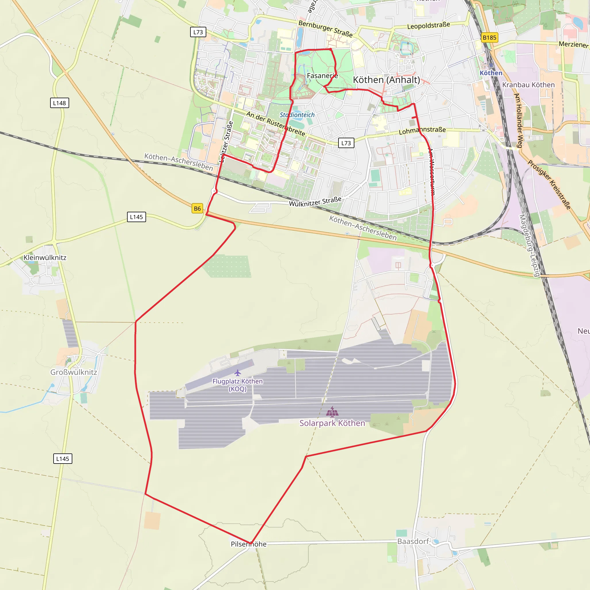 Kothen South Loop mobile static map