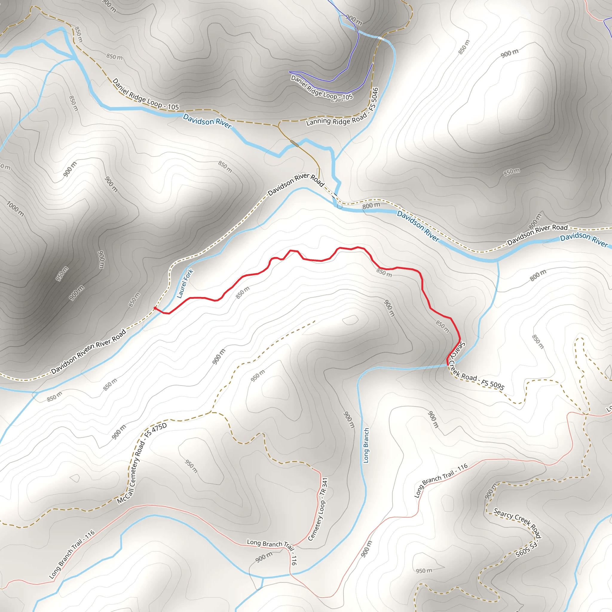 Searcy Creek Road mobile static map