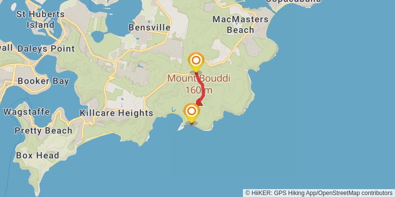 Bouddi Ridge and Coastal Walk alt 1 Map
