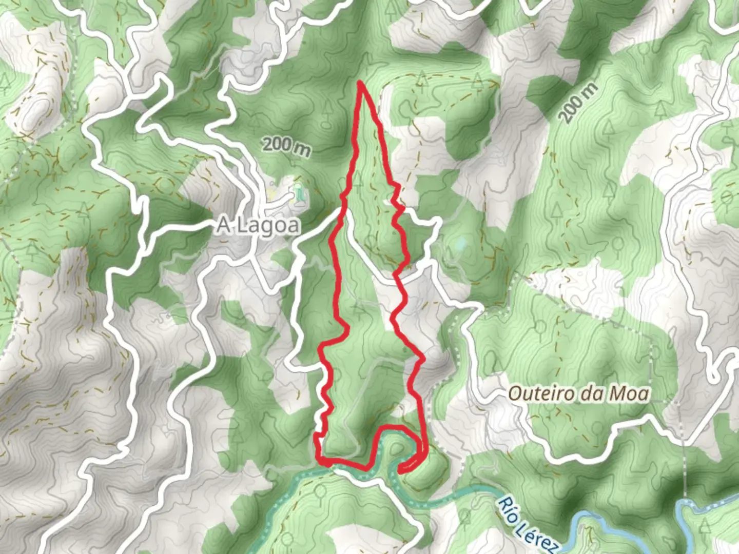 An image depicting the trail PR G 230 Sendiero Do Rio Maneses and its surrounding area.