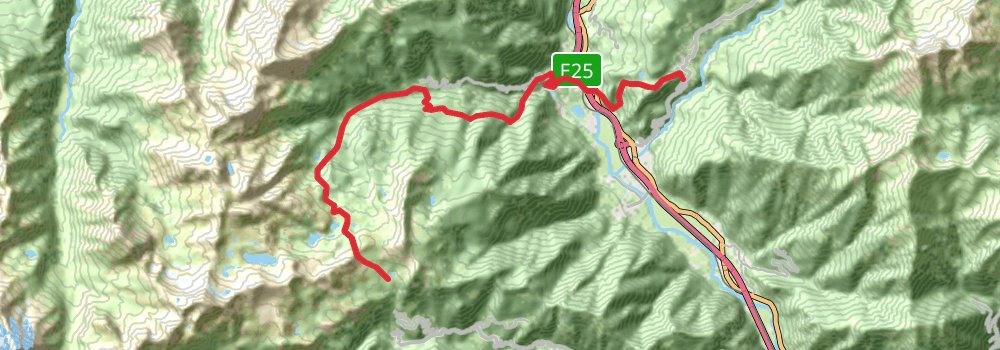 Via Alpina - Blue Trail stage 10 Map