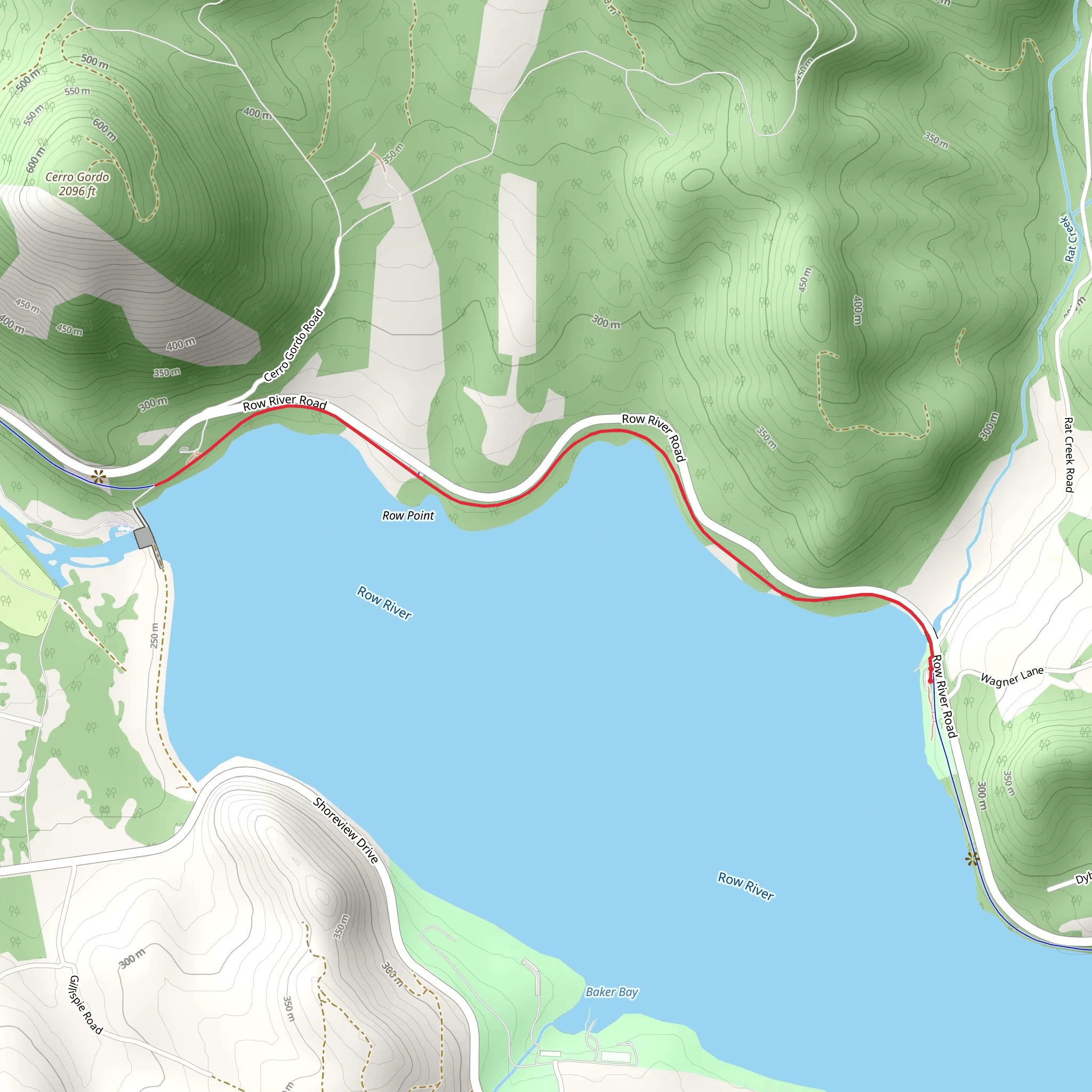 Row River Trail mobile static map
