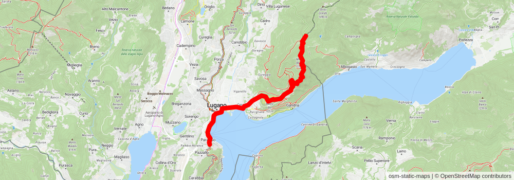 Sentiero Lago di Lugano stage 7 Map