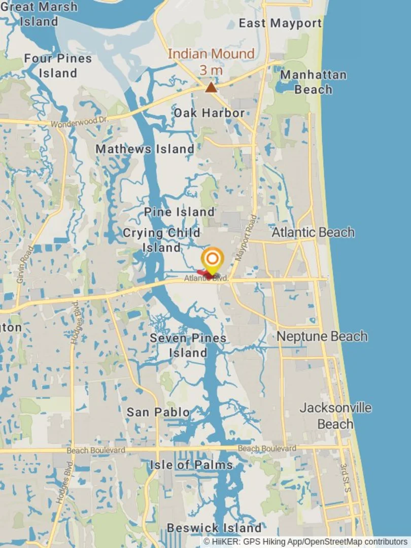 An image depicting the trail Tideviews Preserve Loop and its surrounding area.