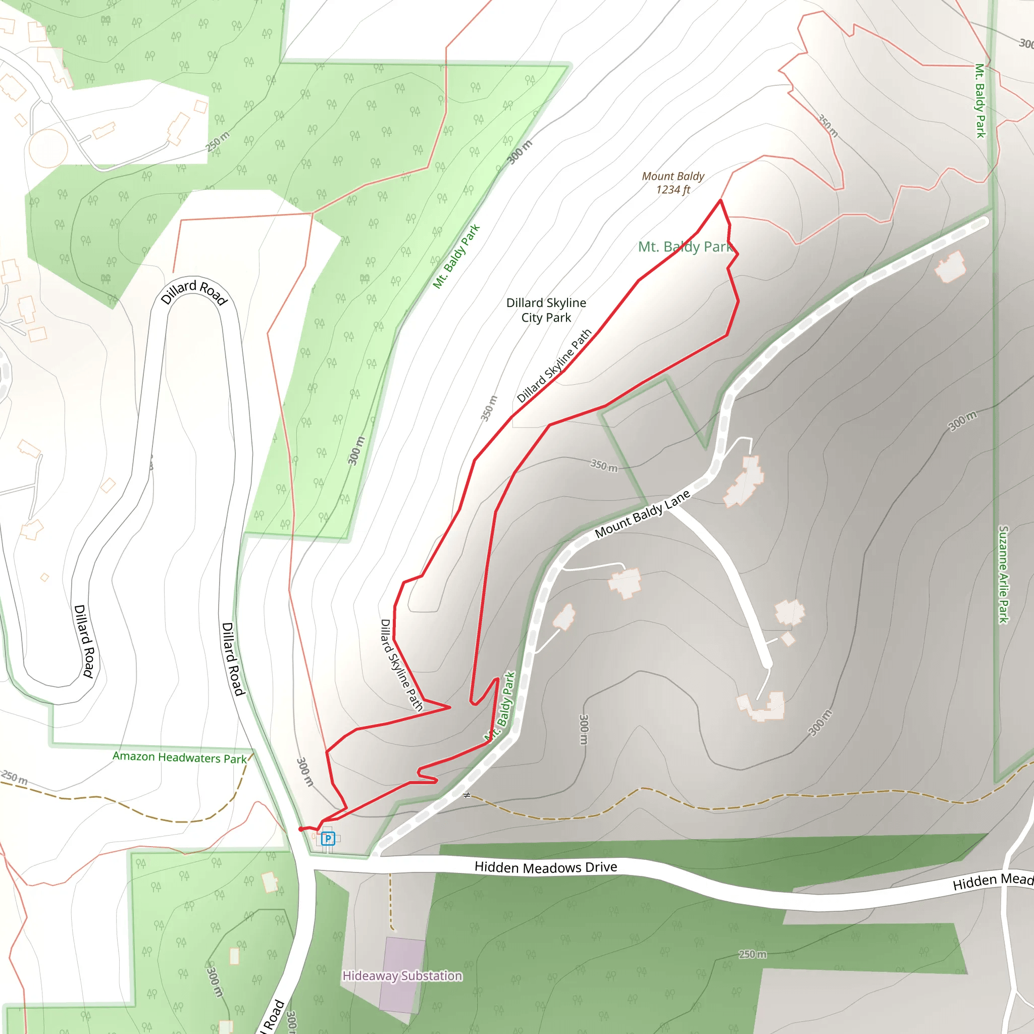 Mount Baldy Loop mobile static map