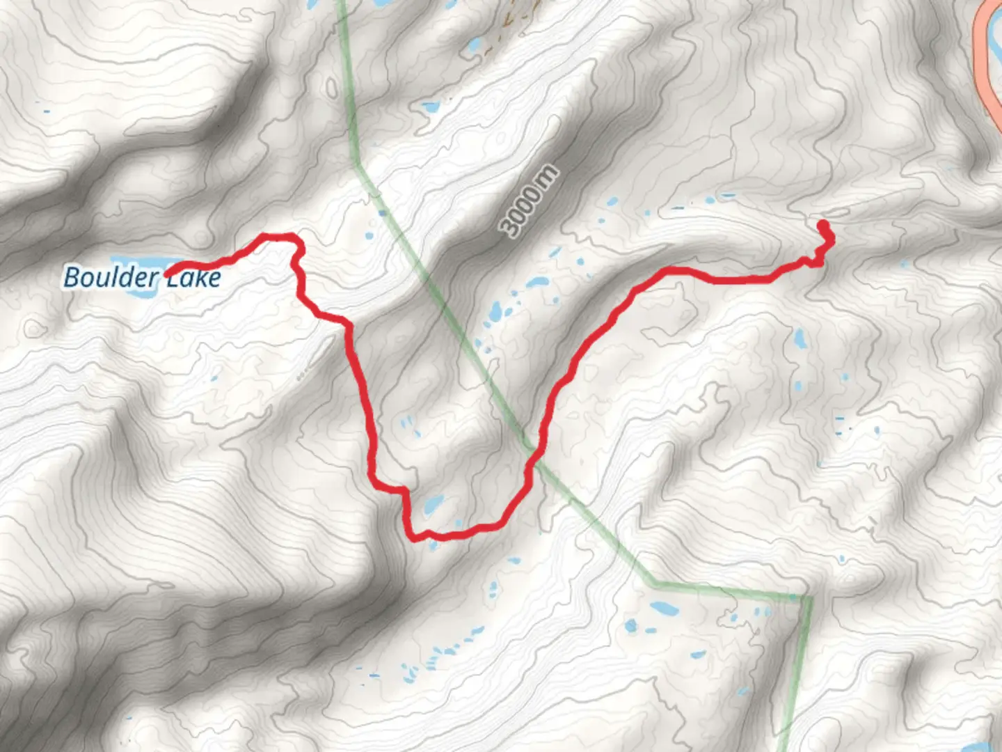 An image depicting the trail Boulder Lake via Gore Range Trail and its surrounding area.