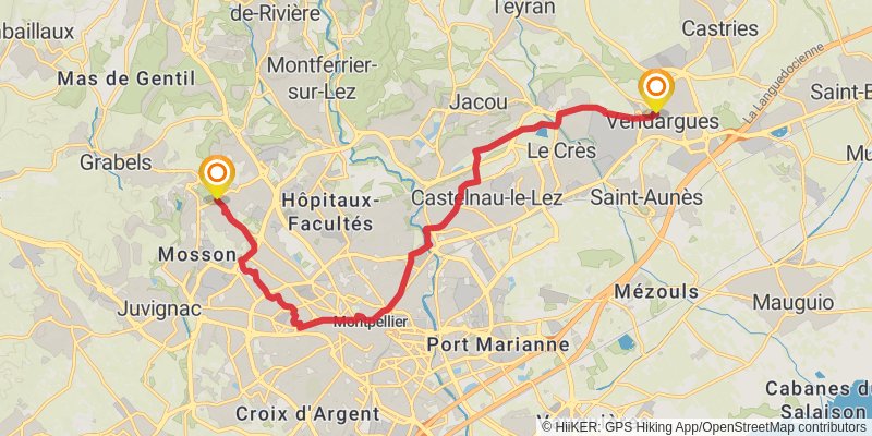 Camino Menton-Candanchu via Arles stage 26 Map