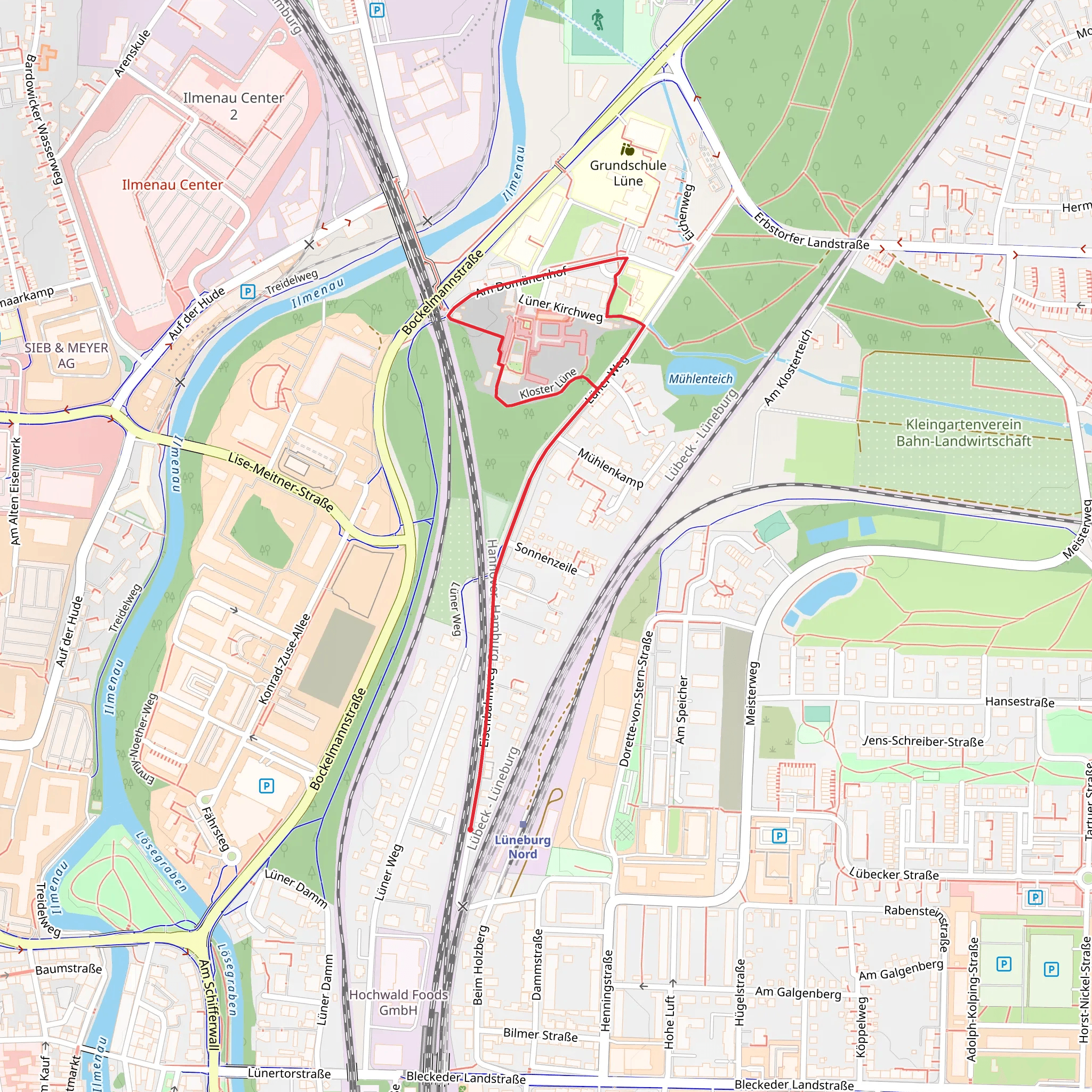 Lune Abbey Loop mobile static map
