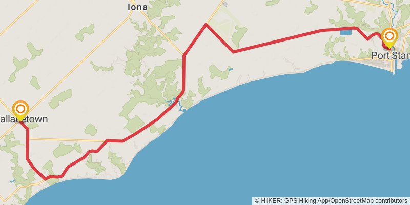 Waterfront Trail stage 47 Map