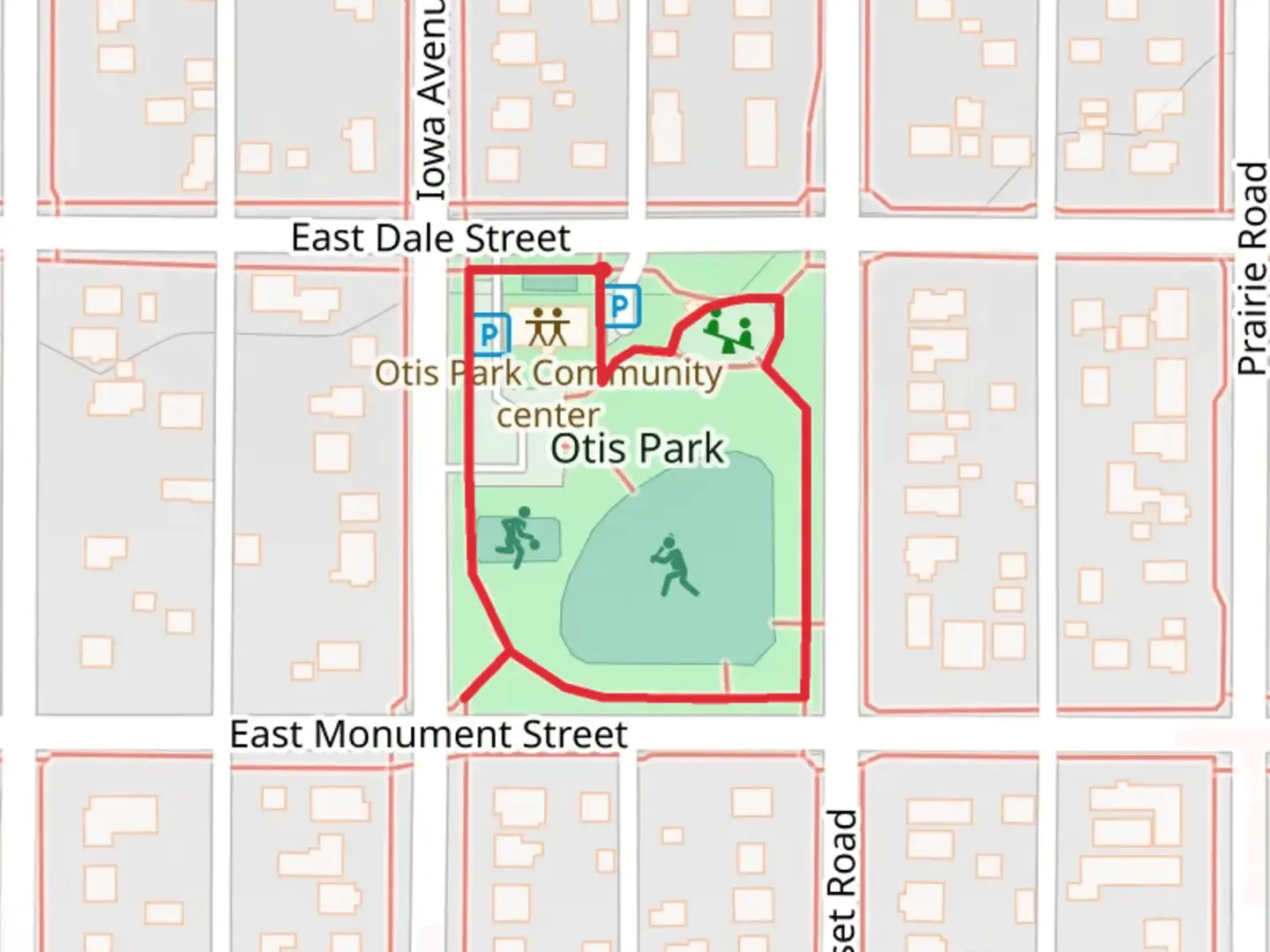 An image depicting the trail Otis Park Loop and its surrounding area.