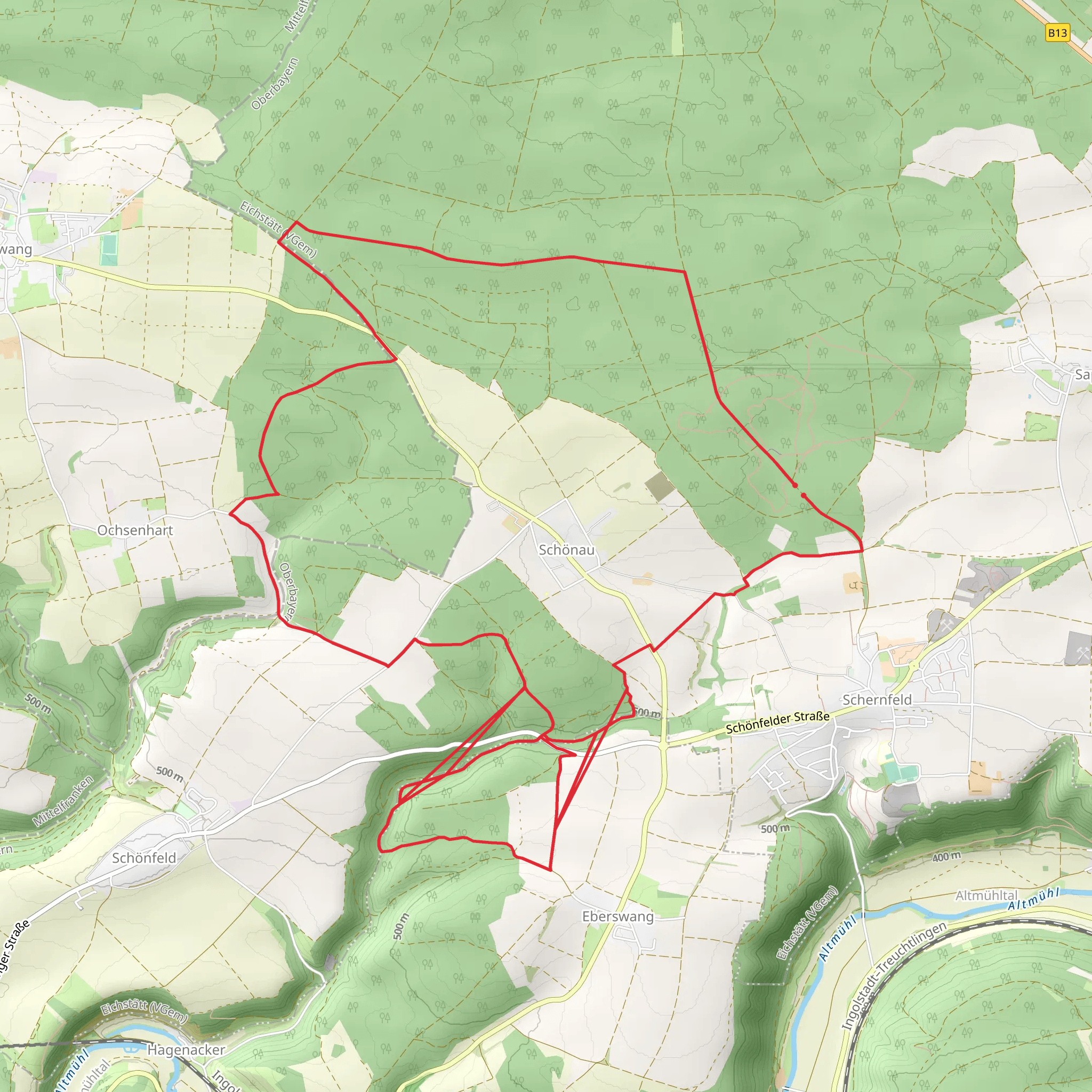 Schonau Loop mobile static map