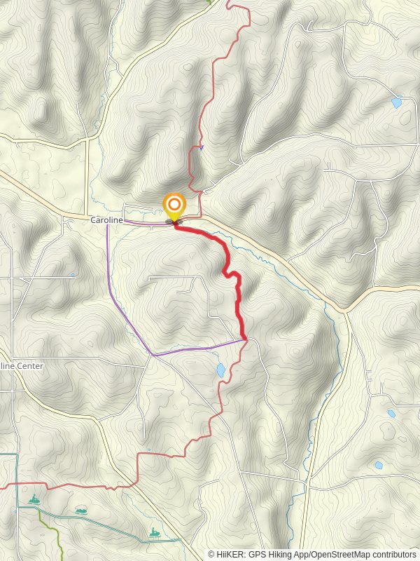 Slaterville Road to Blackman Hill Trail via North Country Trail