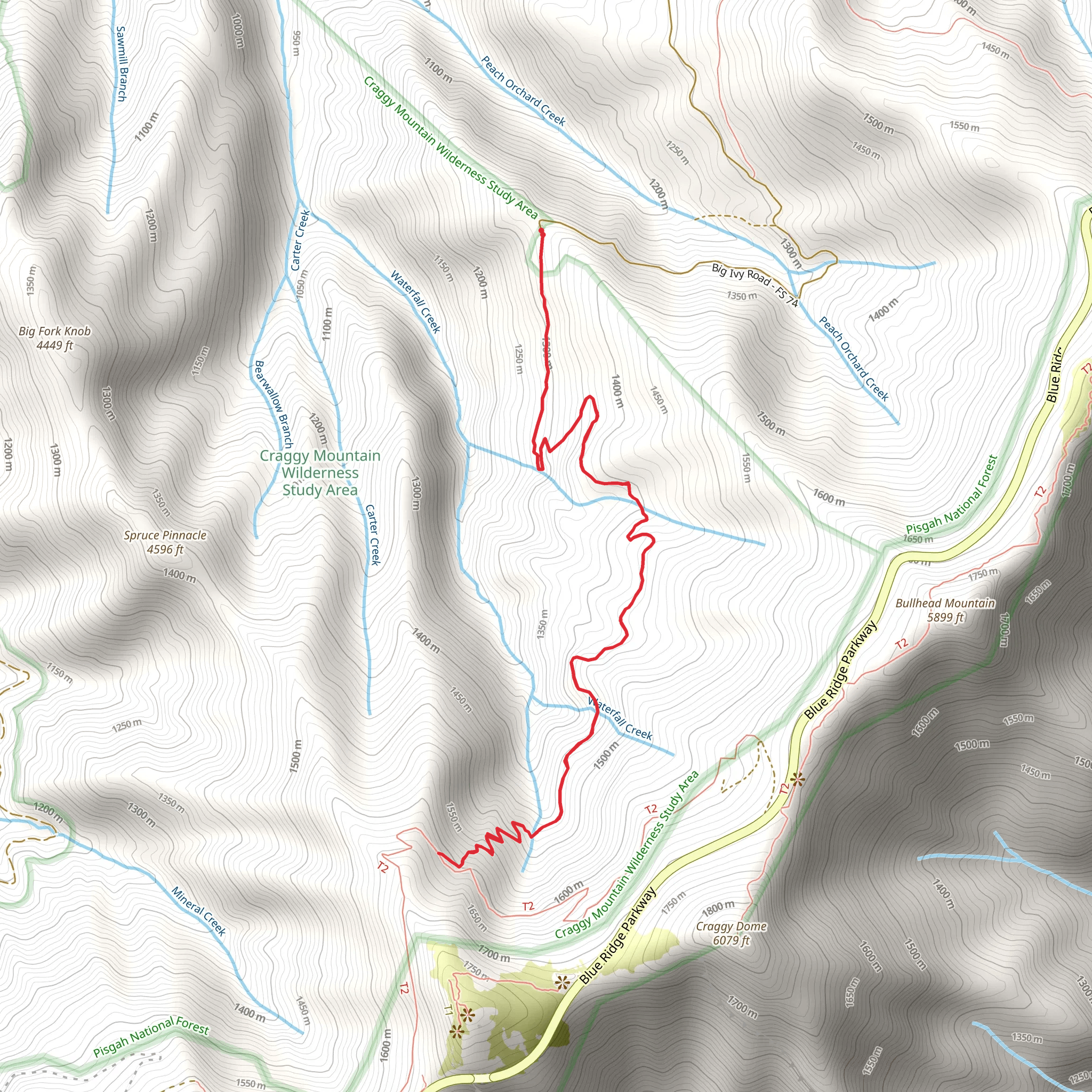 Douglas Falls Trail mobile static map