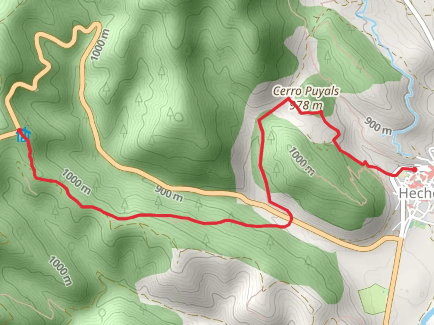 An image depicting the trail Echo - Port of Ansó PR HU 12 and its surrounding area.