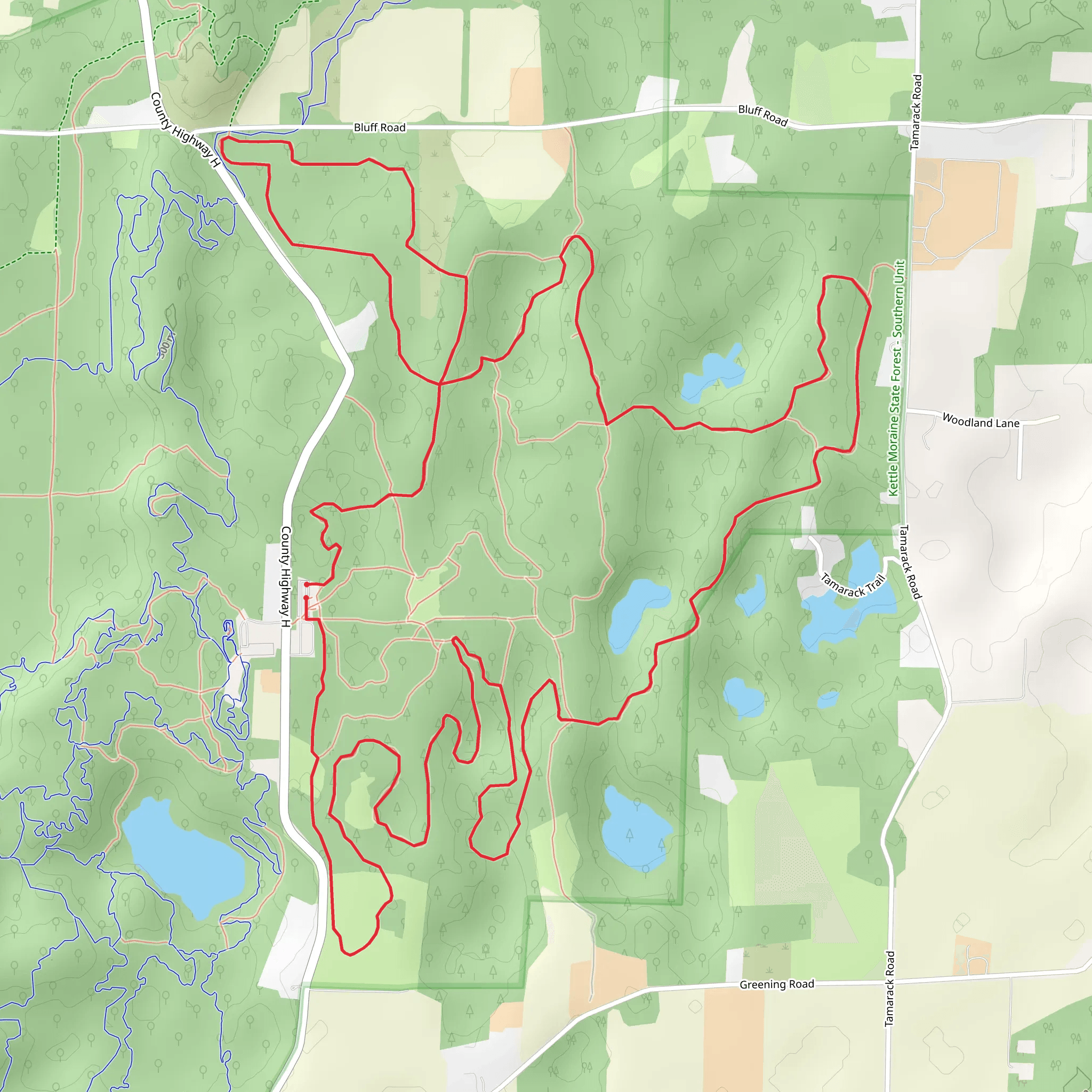 Blue Loop Trail mobile static map