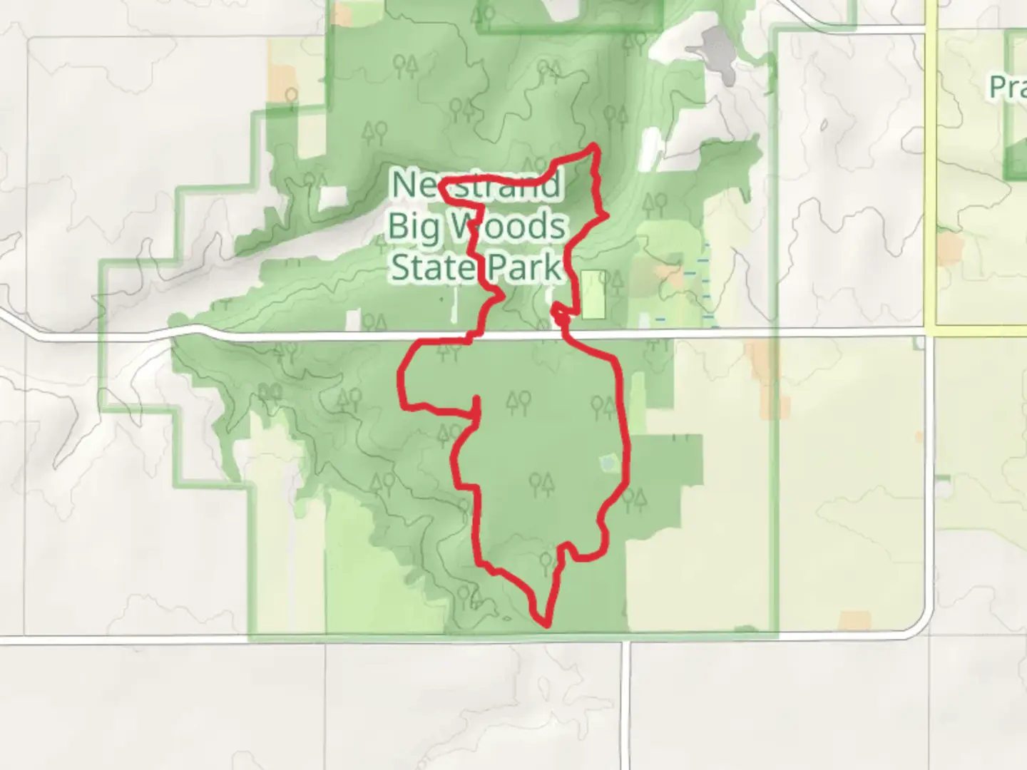 An image depicting the trail Fox, Maple and Beaver Loop Trail and its surrounding area.