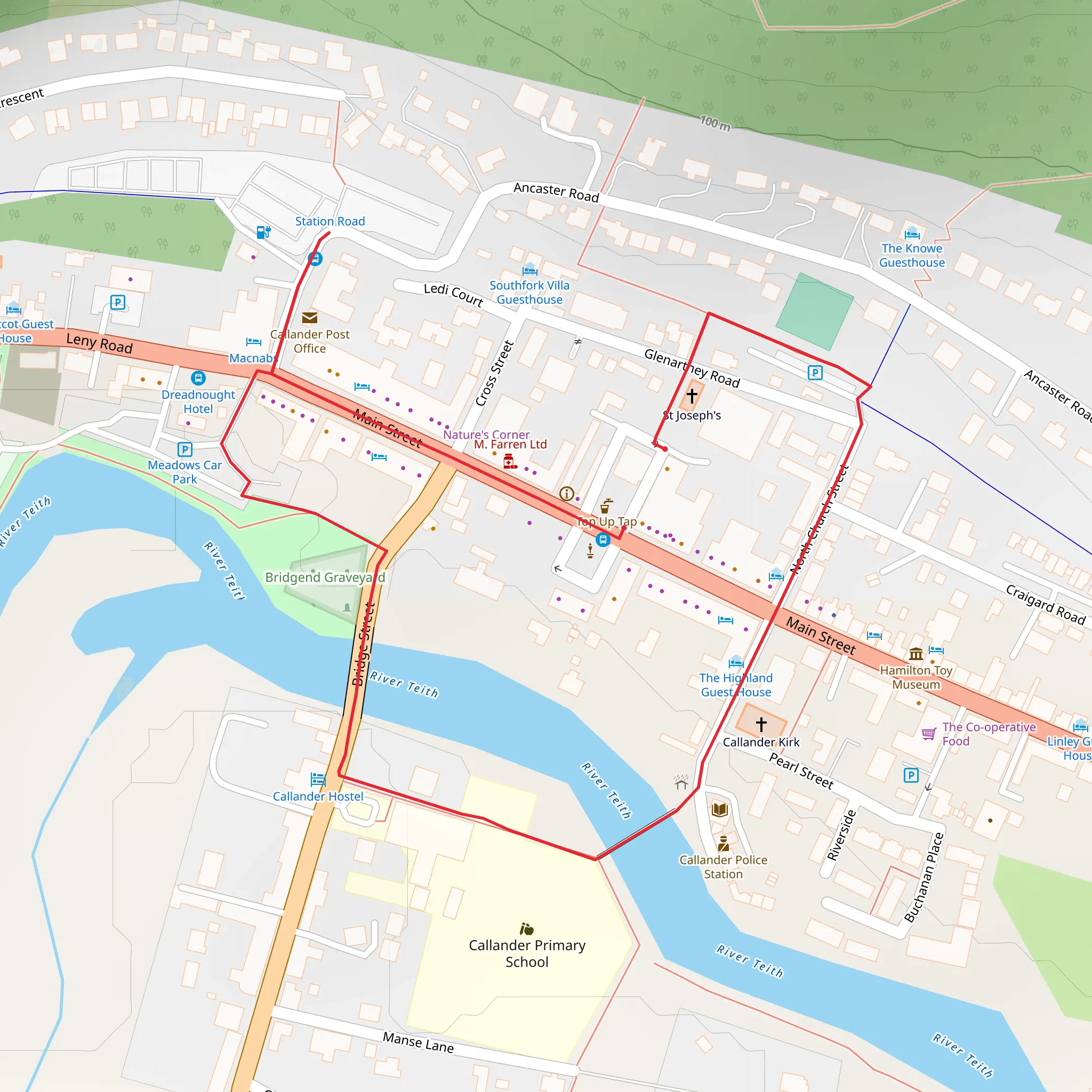 Callander Heritage Trail mobile static map