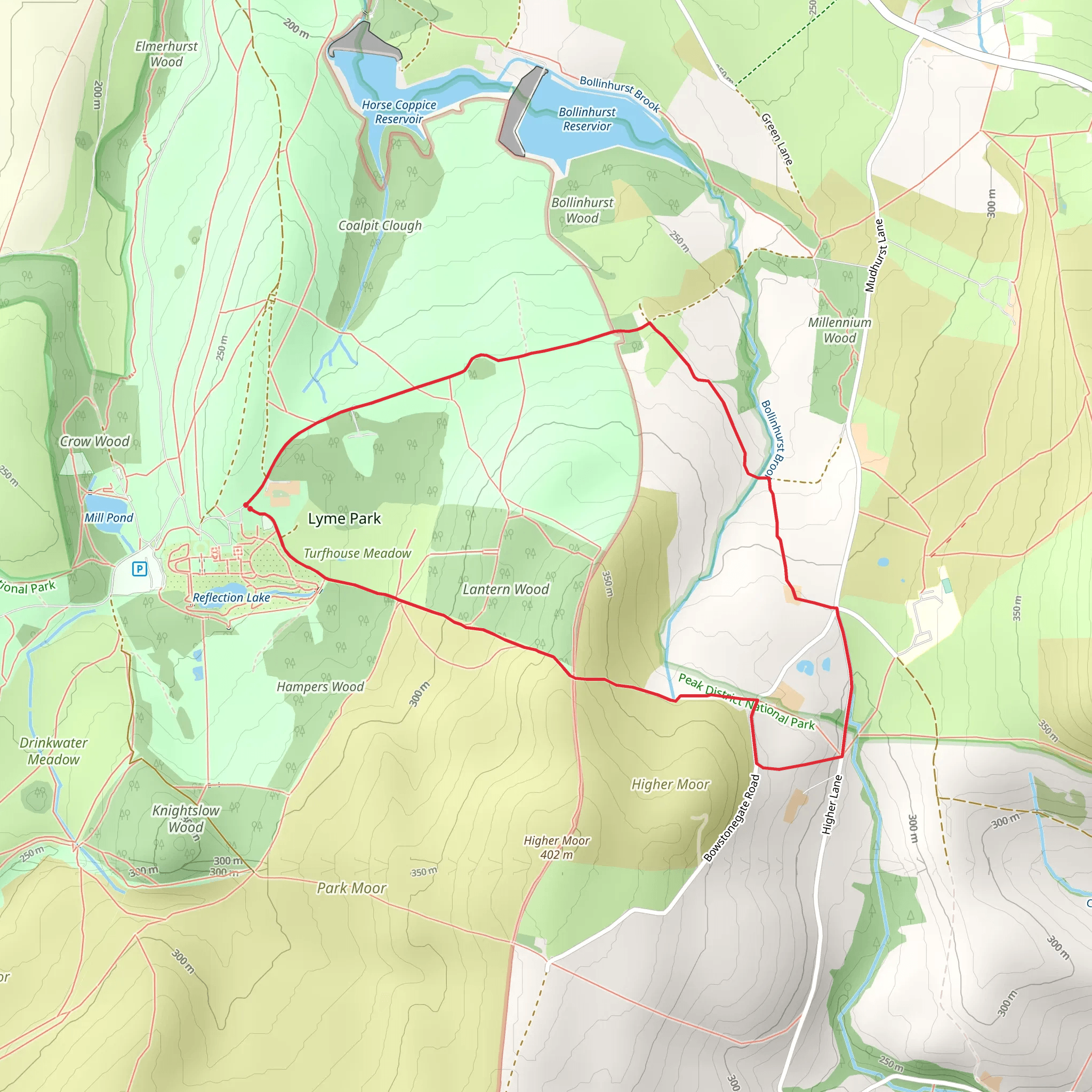 Lantern Wood Loop mobile static map