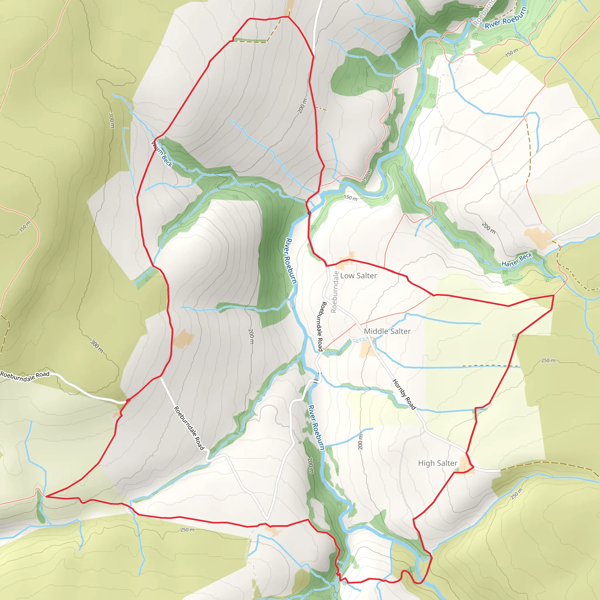 High Salter to Low Salter Circular Path mobile static map