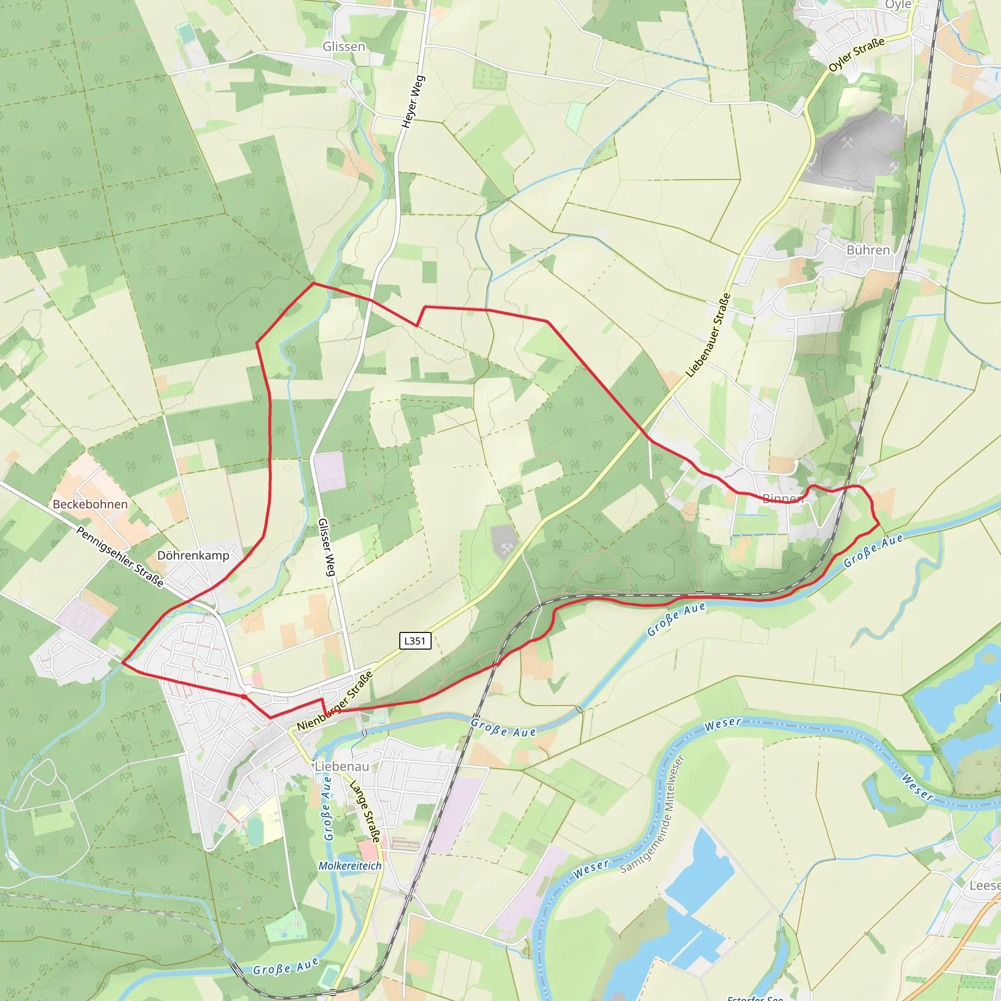 Königsberger Straße and Binner Torfweg Loop mobile static map