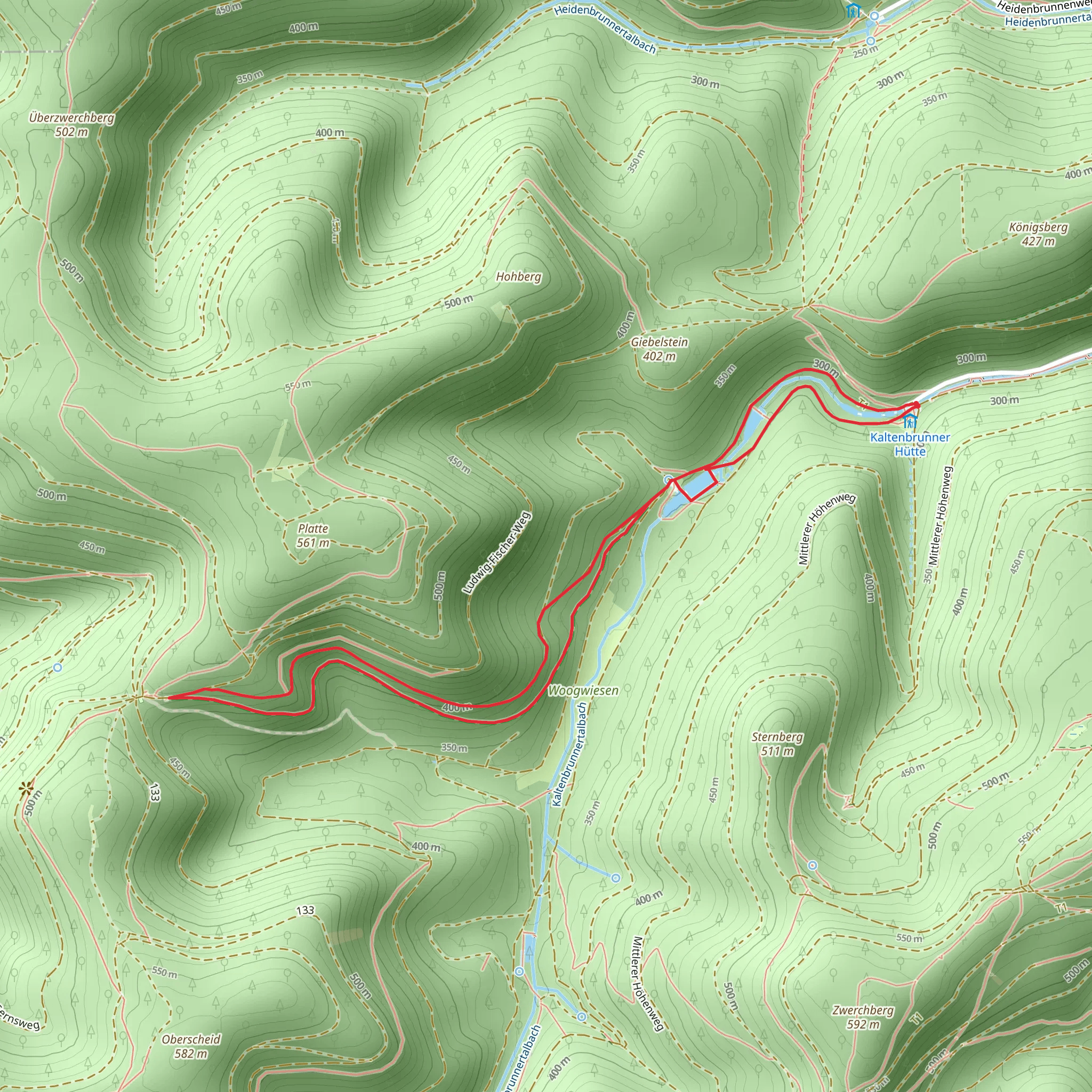 Bischofsweiher and Teufelskehl Walk mobile static map
