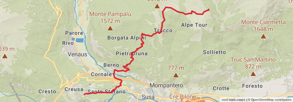 Sentiero Italia - Alps Section stage 153 Map
