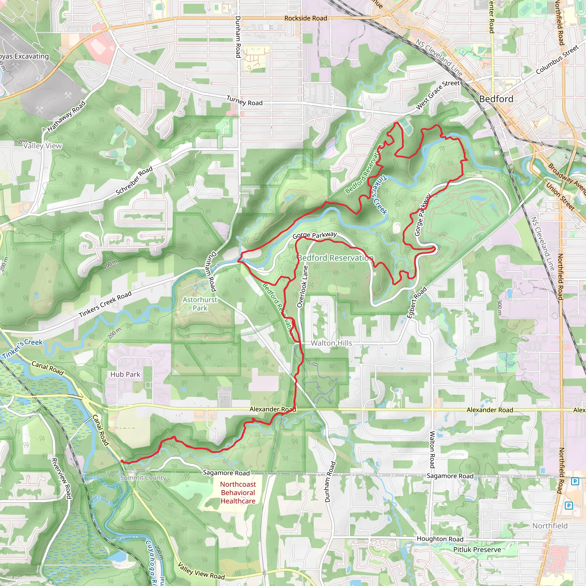 Sagamore Creek - Bridle Trail - Hemlock Loop Trail mobile static map