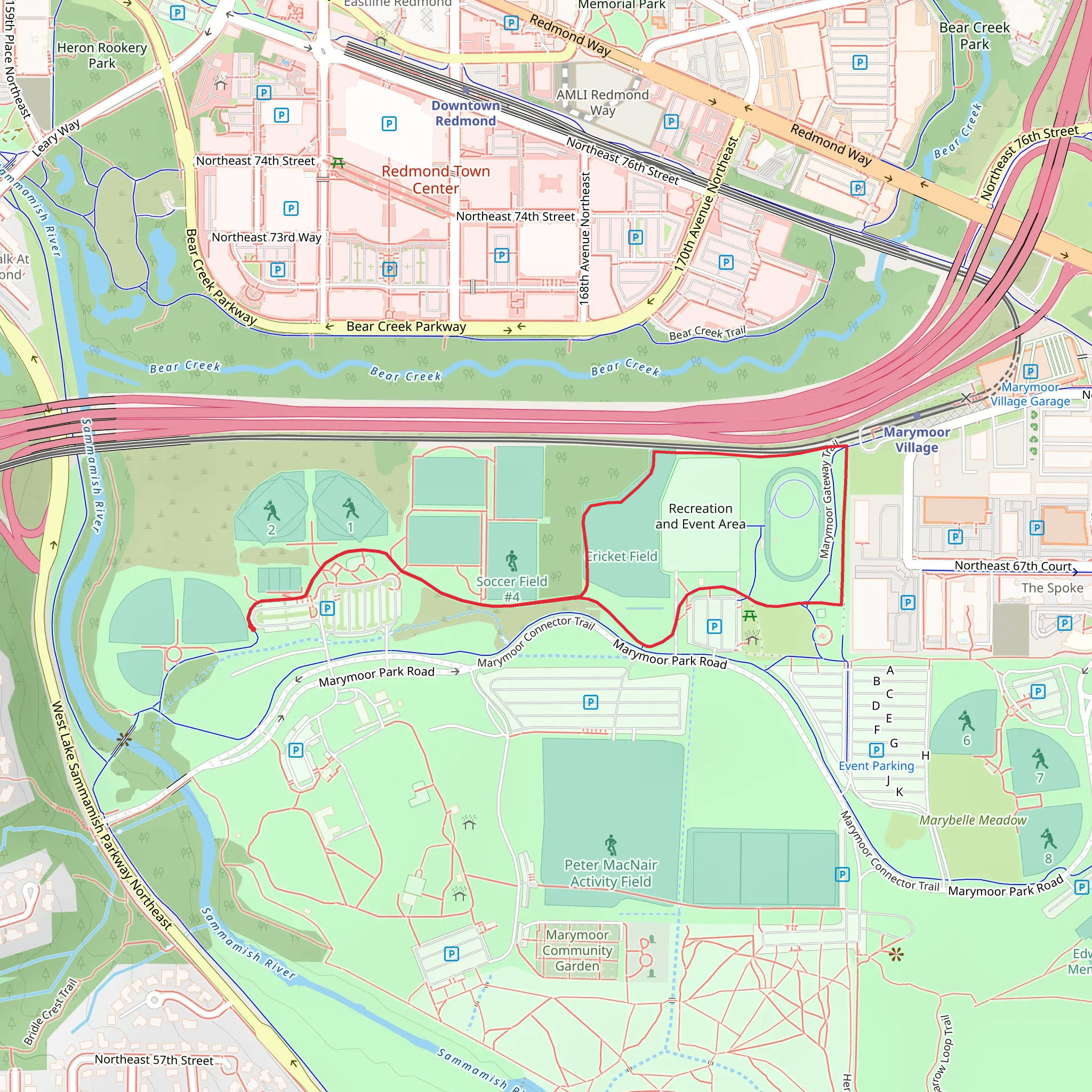Jerry Baker Memorial Velodrome Loop mobile static map