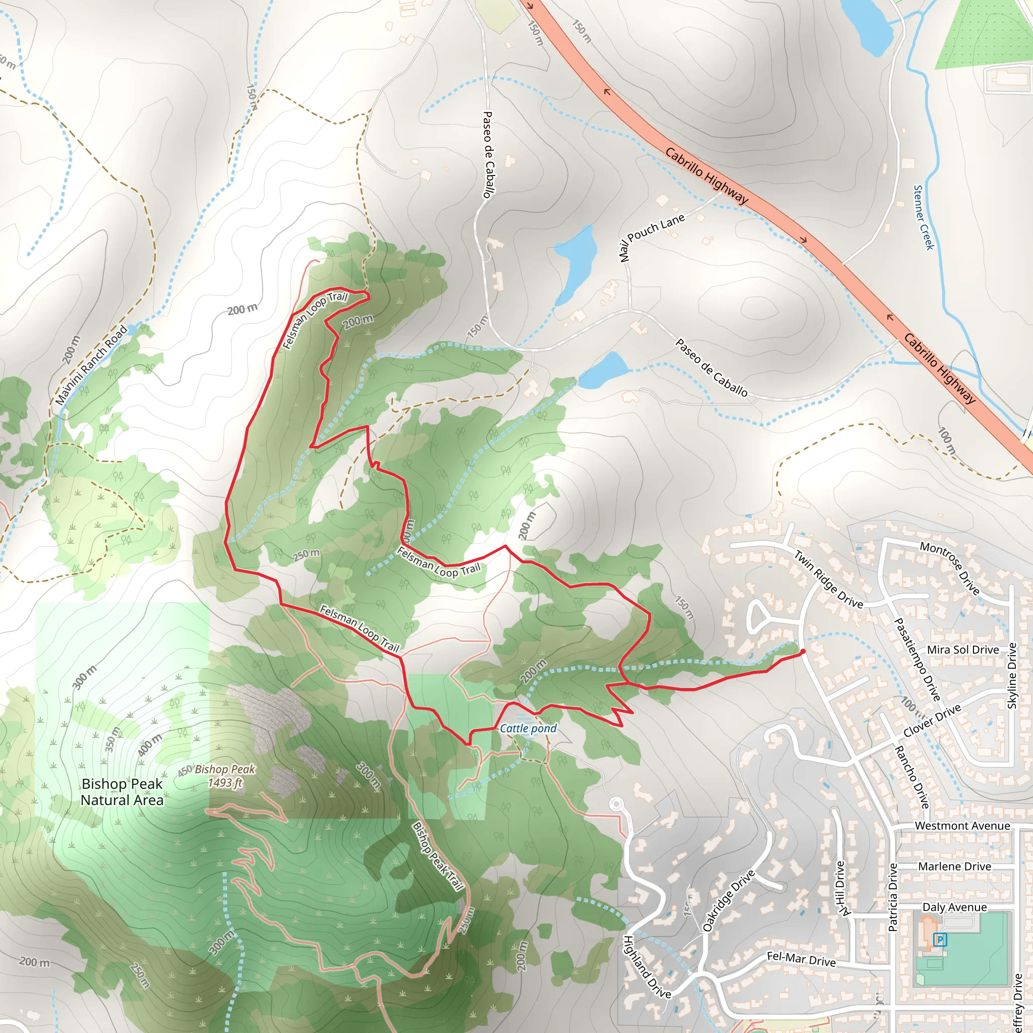 Cattle Pond - Felsman Loop Trail mobile static map