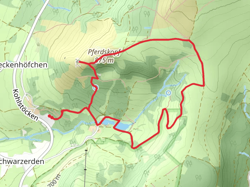 Kleine Schutzgrotte, Pferdskopf and Guckaisee Loop via Wasserkuppenrundweg